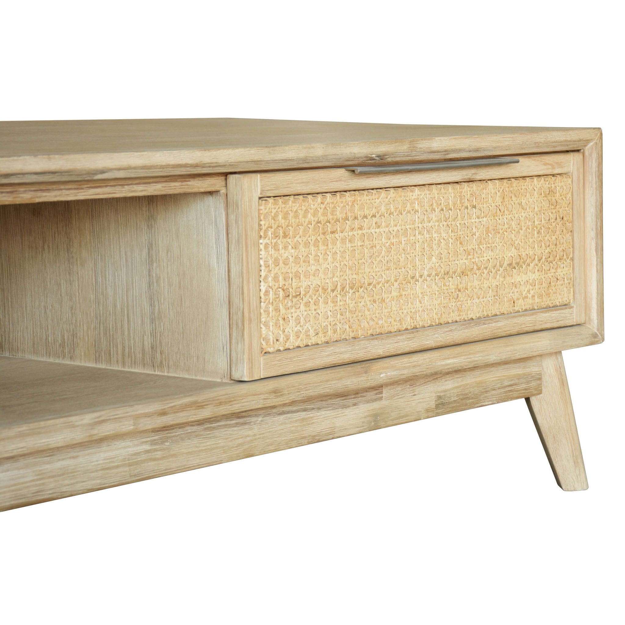 Grevillea Coffee Table 130cm Solid Acacia Timber Wood Rattan Furniture - Brown-Upinteriors