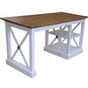Beechworth Study Computer Desk 150cm Office Executive Table Pine Wood - Grey-Upinteriors