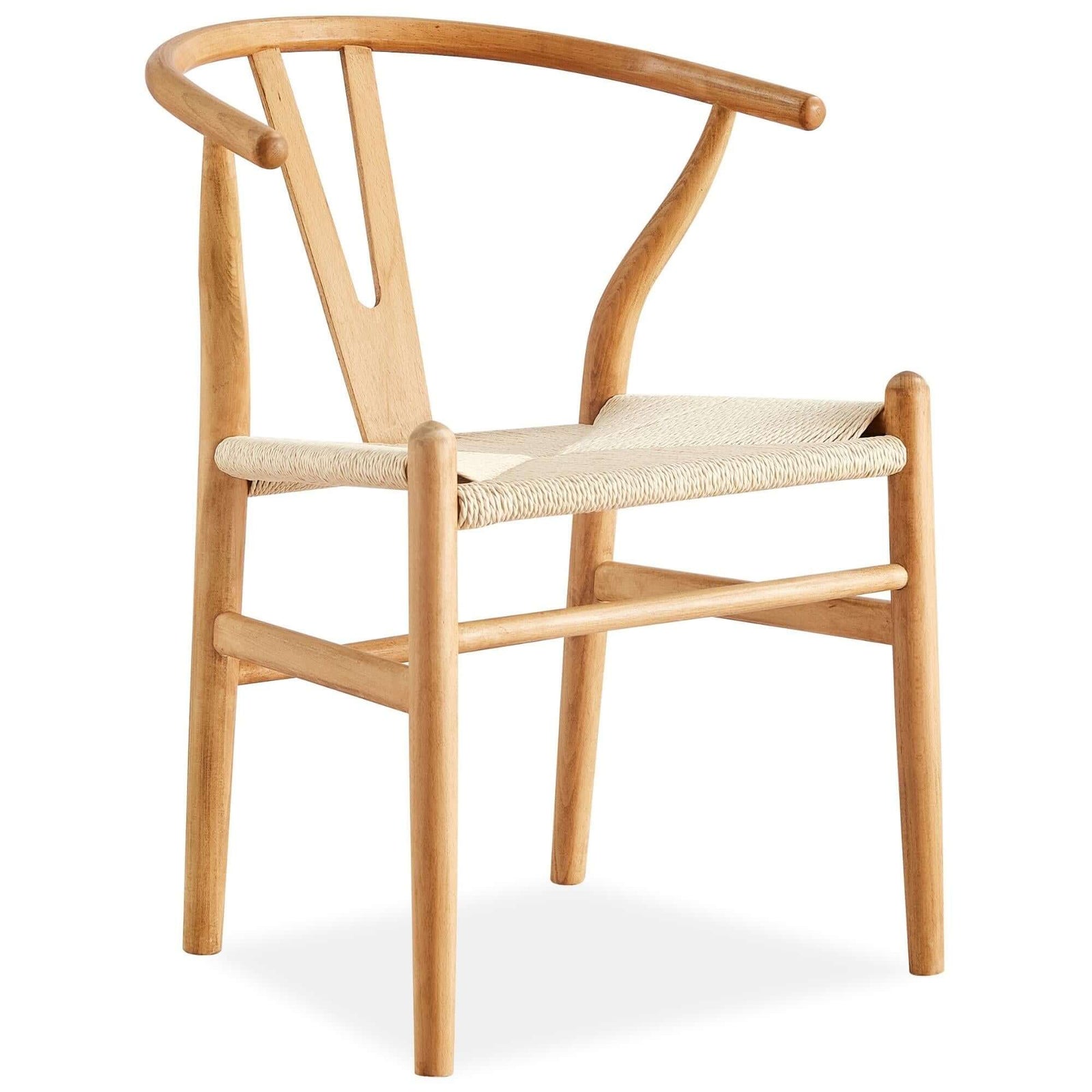 Anemone Set of 6 Wishbone Dining Chair Beech Timber Replica Hans Wenger Natural-Upinteriors