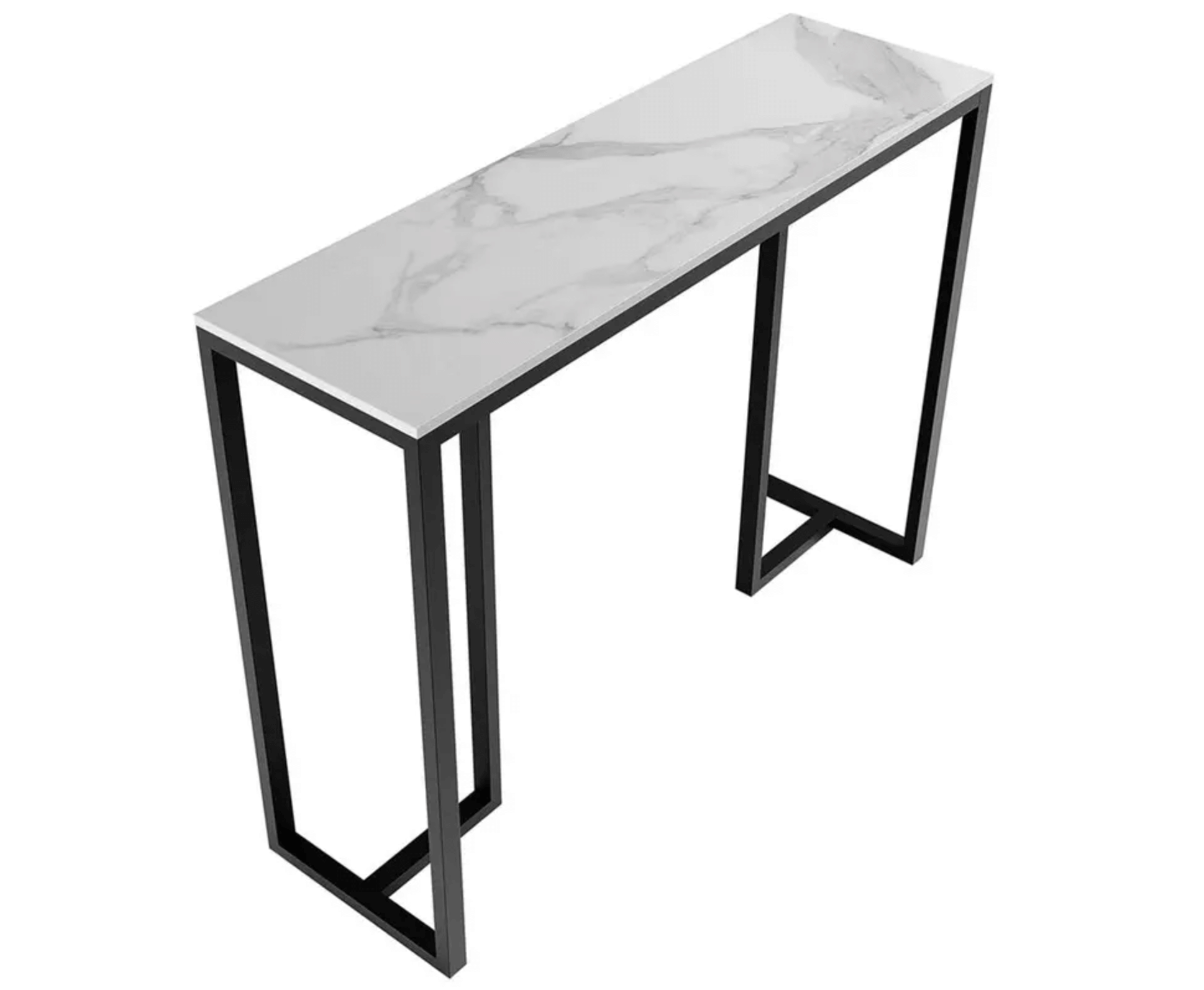 Interior Ave - Stone Marble Console - Marble & Black-Upinteriors