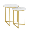 Interior Ave - Nala Gold Nested Side Table Set-Upinteriors
