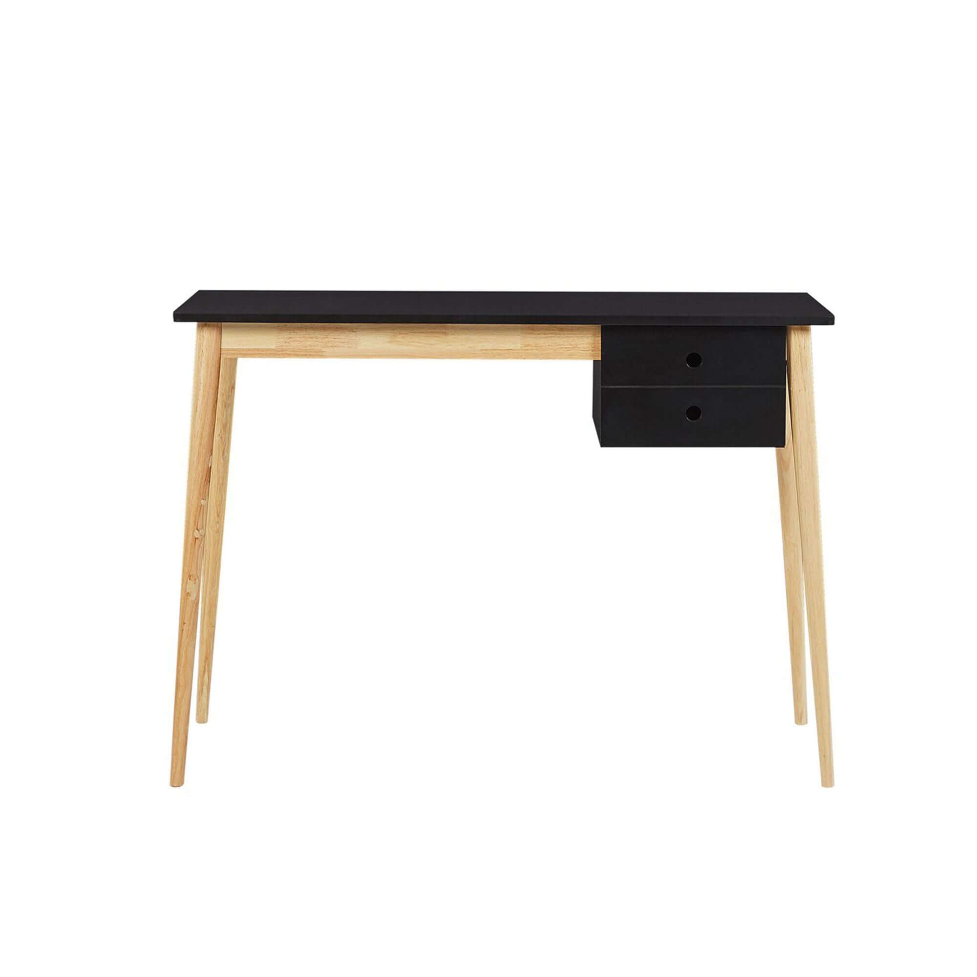 Oslo Desk with Drawer in Black & Natural-Upinteriors