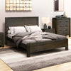 Buy bed frame queen size in solid wood veneered acacia bedroom timber slat in chocolate - upinteriors-Upinteriors