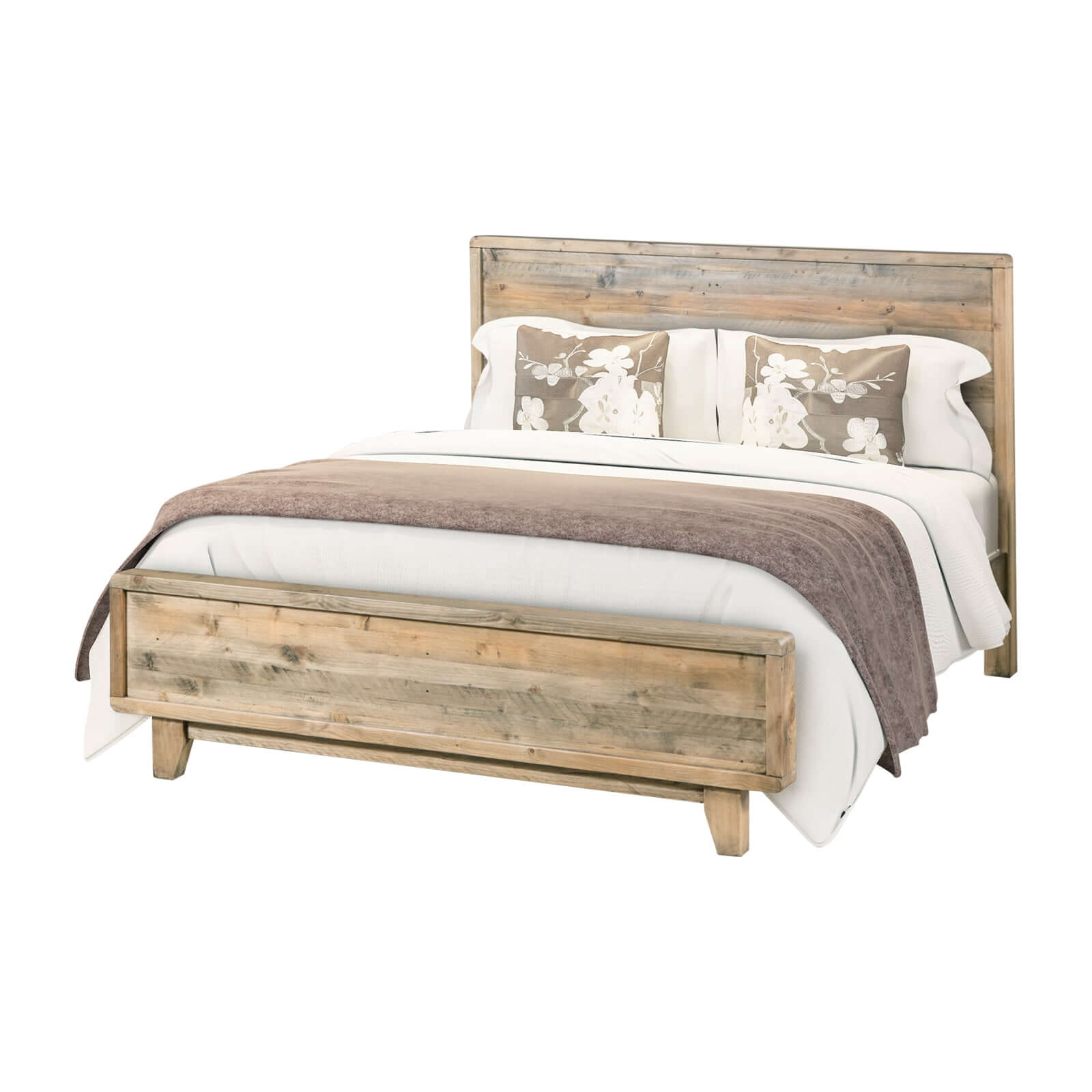 Buy Queen Size Wooden Bed Frame - Antique Design-Upinteriors