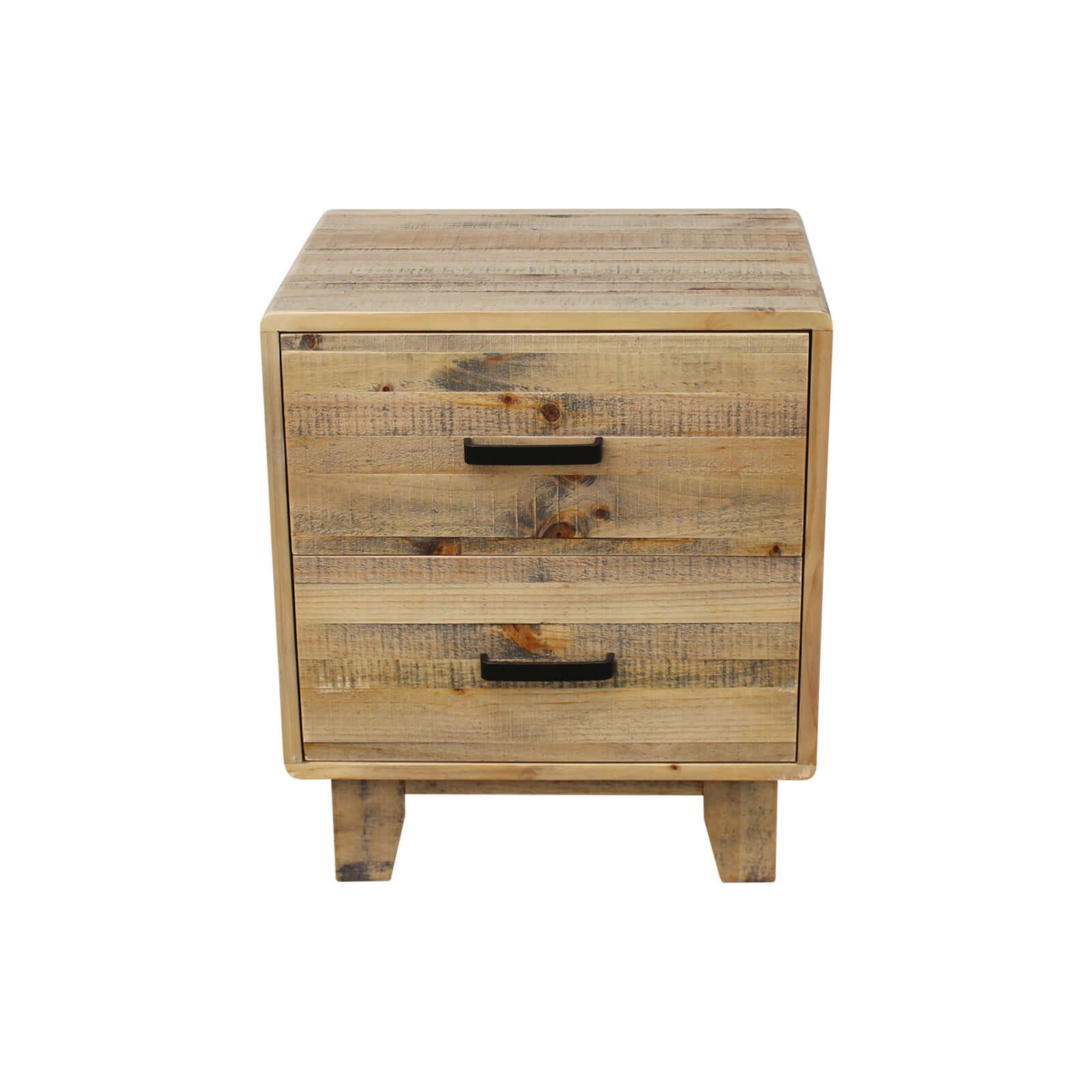 Shop 2 Drawer Wood Nightstand with Light Brown Colour-Upinteriors