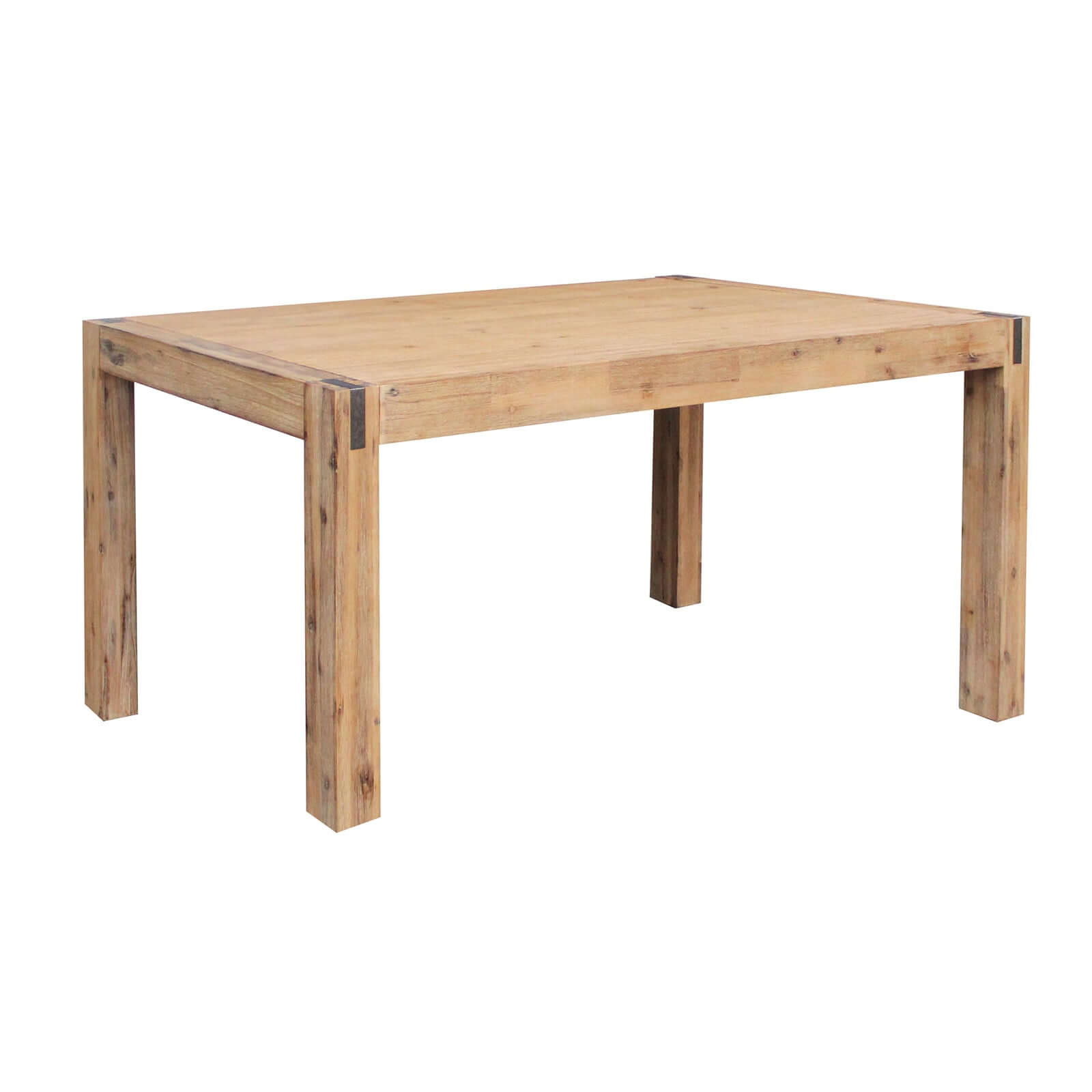 Dining Table 210cm Large Size with Solid Acacia Wooden Base in Oak Colour-Upinteriors