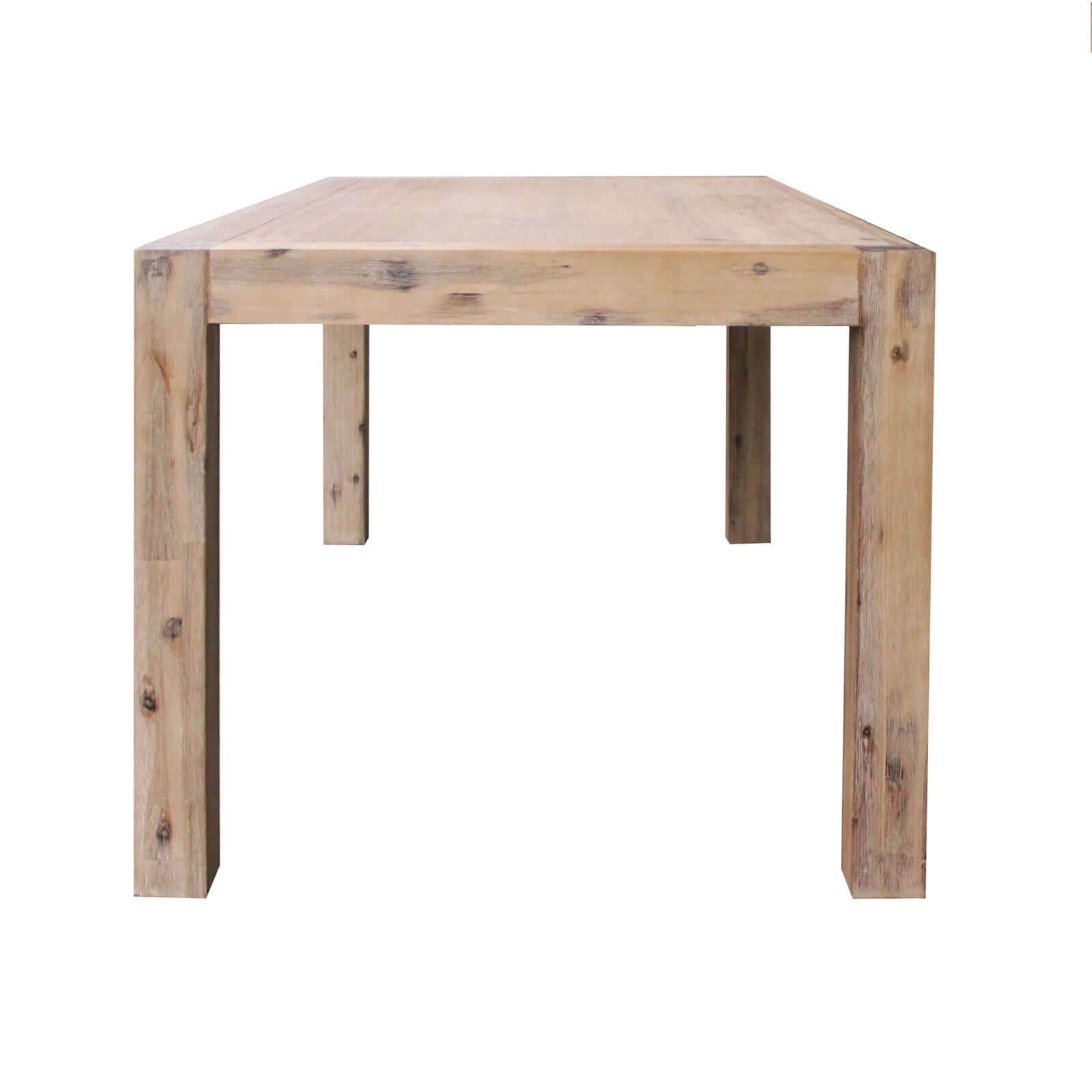 Dining Table 180cm Medium Size with Solid Acacia Wooden Base in Oak Colour-Upinteriors