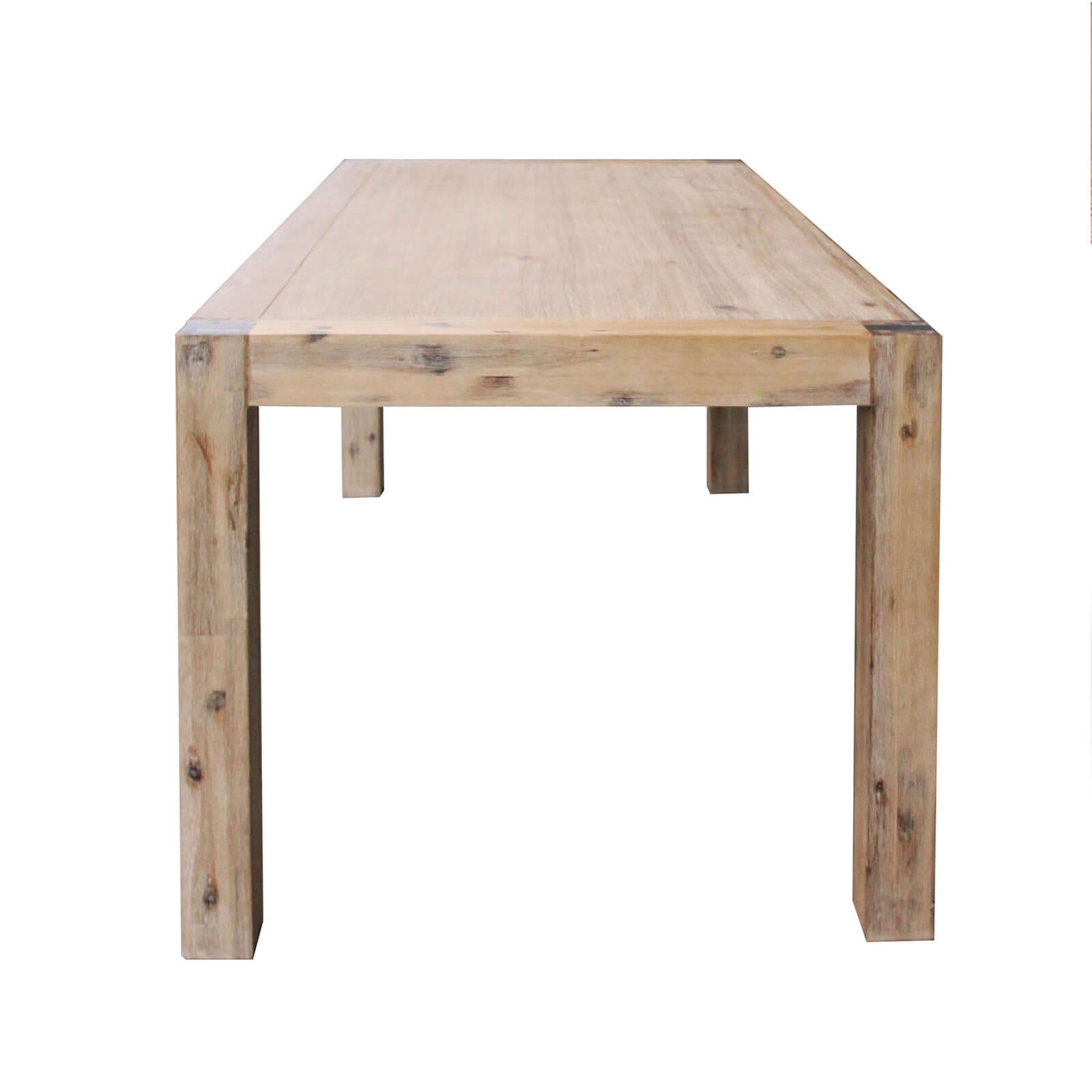 Dining Table 180cm Medium Size with Solid Acacia Wooden Base in Oak Colour-Upinteriors