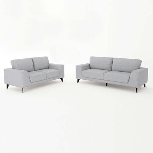Buy 3+2 Seater Sofa Light Grey Fabric Lounge Set for Living Room Couch – Upinteriors-Upinteriors