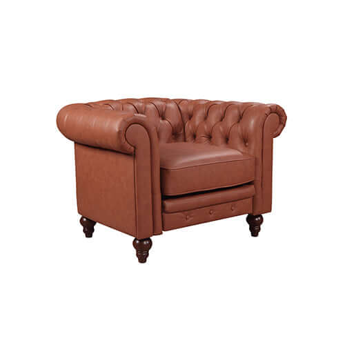 Buy 3+2+1 Seater Brown Sofa Lounge Chesterfireld Style Button Tufted – Upinteriors-Upinteriors