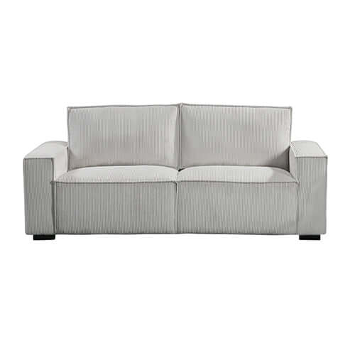 Reno 3 Seater Sofa Beige Colour Fabric Upholstery Wooden Structure Knock Down Feature In Back & Arms-Upinteriors