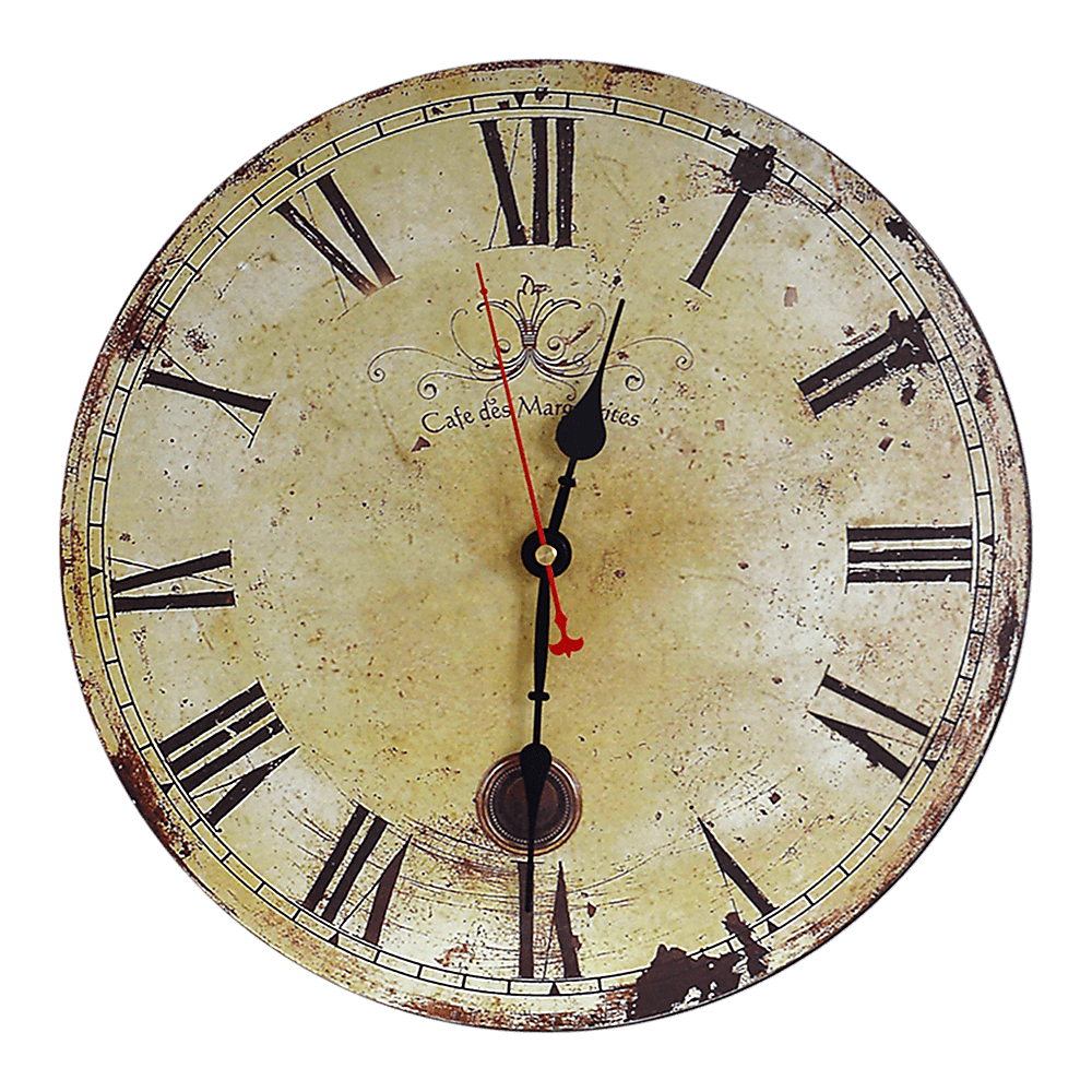 Large Vintage Wall Clock Kitchen Office Retro Timepiece-Upinteriors