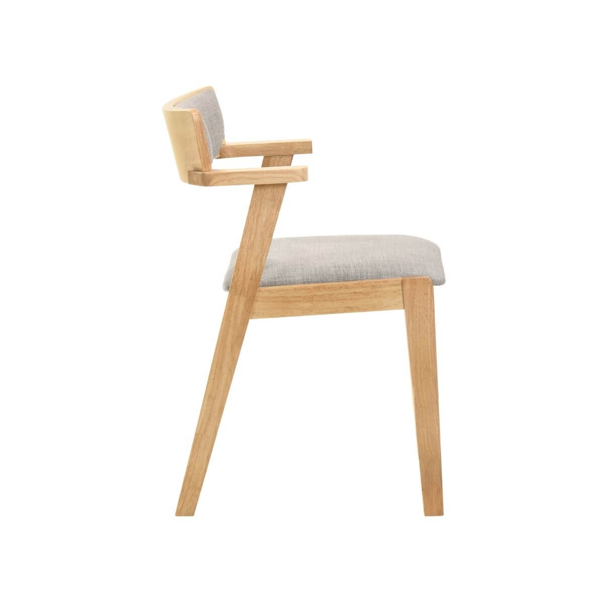 Elmo Dining Chair with Arm Rest in Natural-Upinteriors