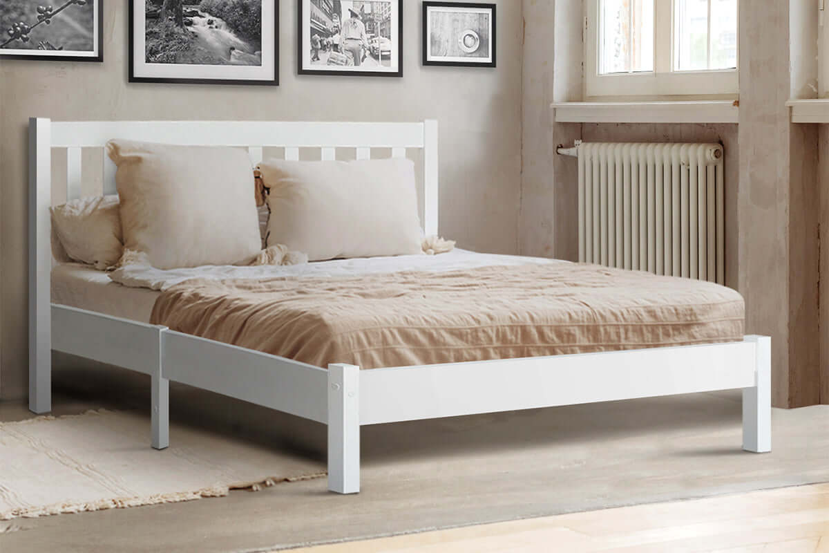 Artiss Double Full Size Wooden Bed Frame SOFIE Pine Timber Mattress Base Bedroom-Upinteriors