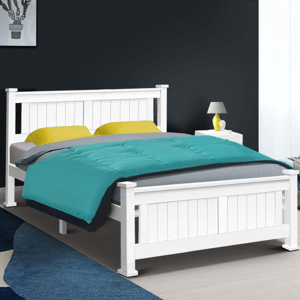 Artiss Queen Size Wooden Bed Frame Kids Adults Timber-Upinteriors