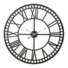 Artiss Wall Clock 60CM Large Roman Numerals Round Metal Luxury Wall Clocks Home Decor Black-Upinteriors