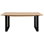 Buy aconite dining table 180cm solid messmate timber wood black metal leg - natural - upinteriors-Upinteriors