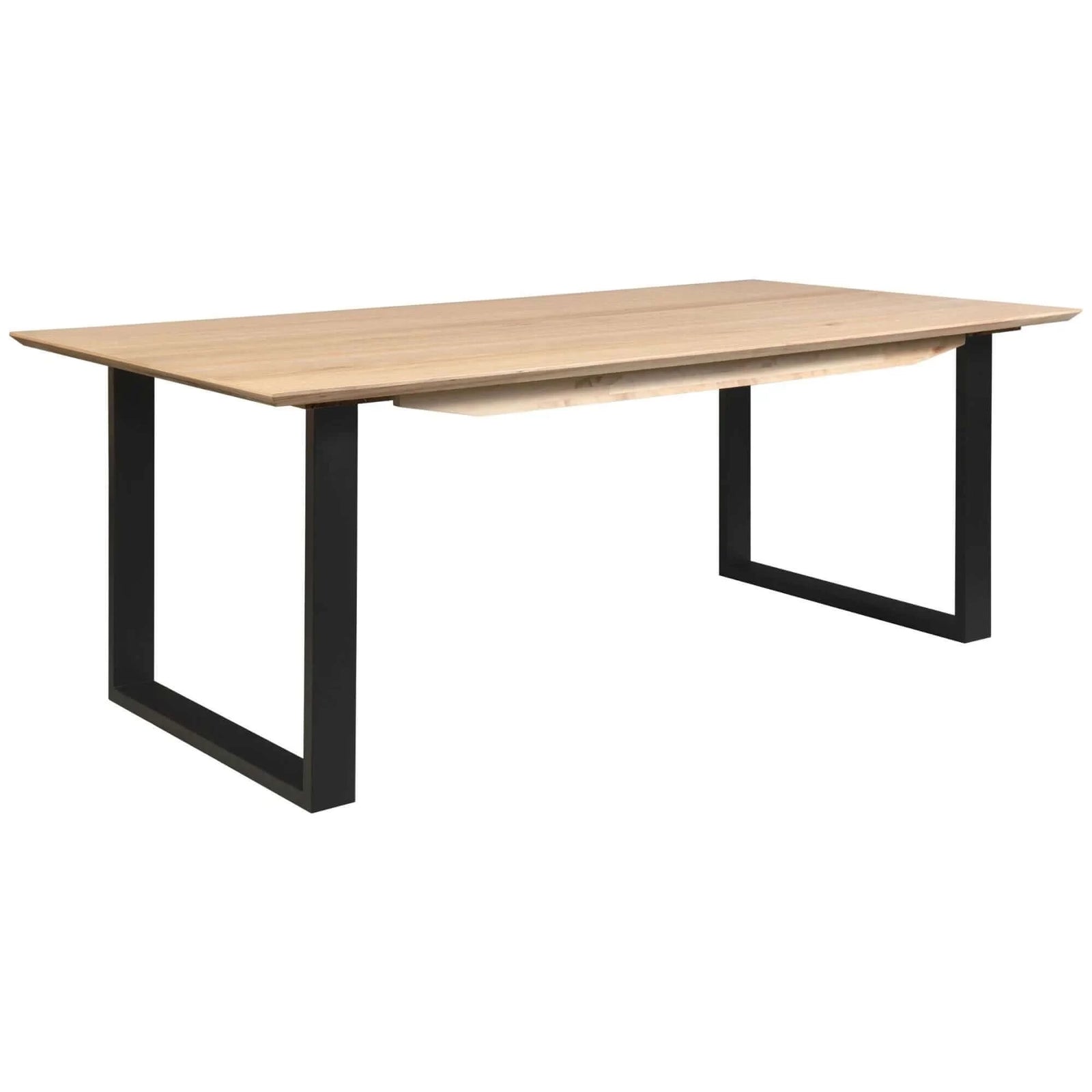 Buy aconite dining table 210cm solid messmate timber wood black metal leg - natural - upinteriors-Upinteriors