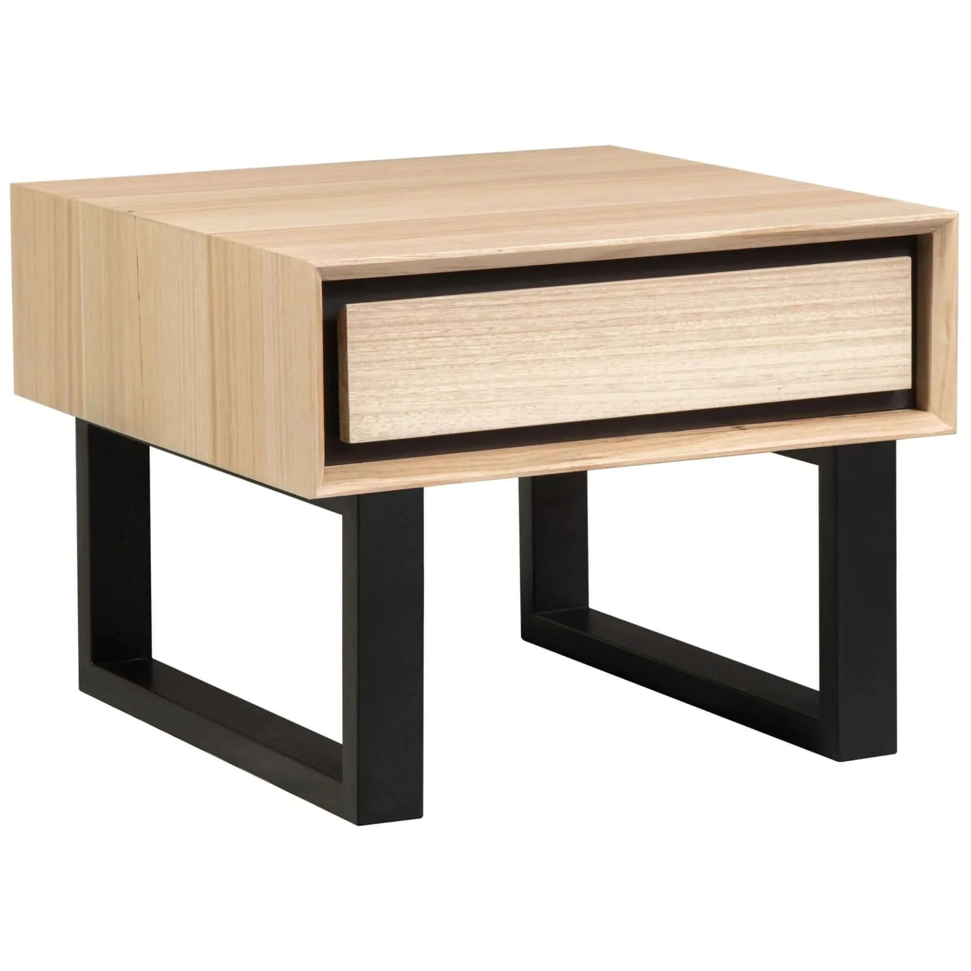 Buy aconite lamp side sofa end table 60cm solid messmate timber wood - natural - upinteriors-Upinteriors