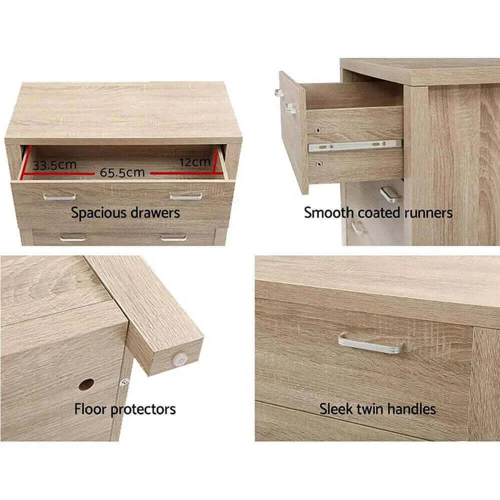 Buy artiss 5 chest of drawers tallboy dresser table bedroom storage cabinet - upinteriors-Upinteriors