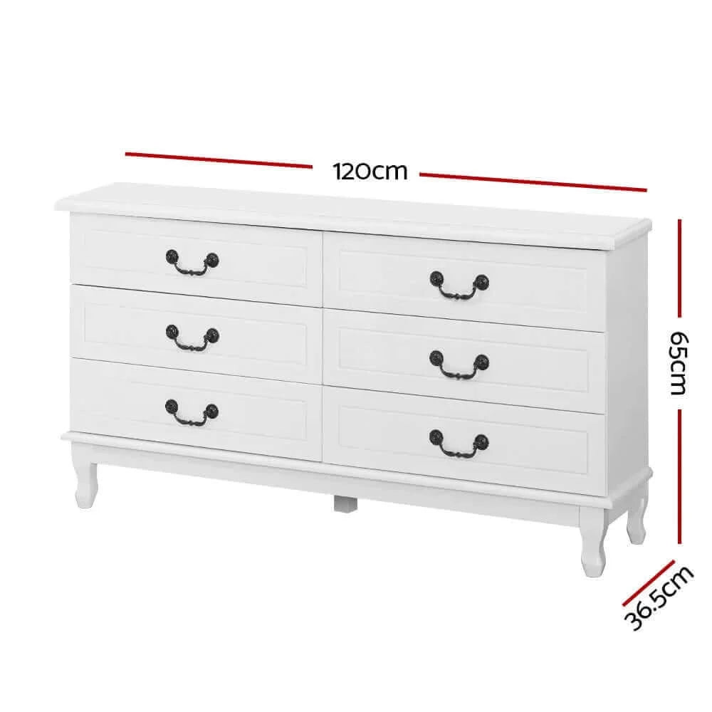 Buy artiss chest of drawers dresser table lowboy storage cabinet white kubi bedroom - upinteriors-Upinteriors