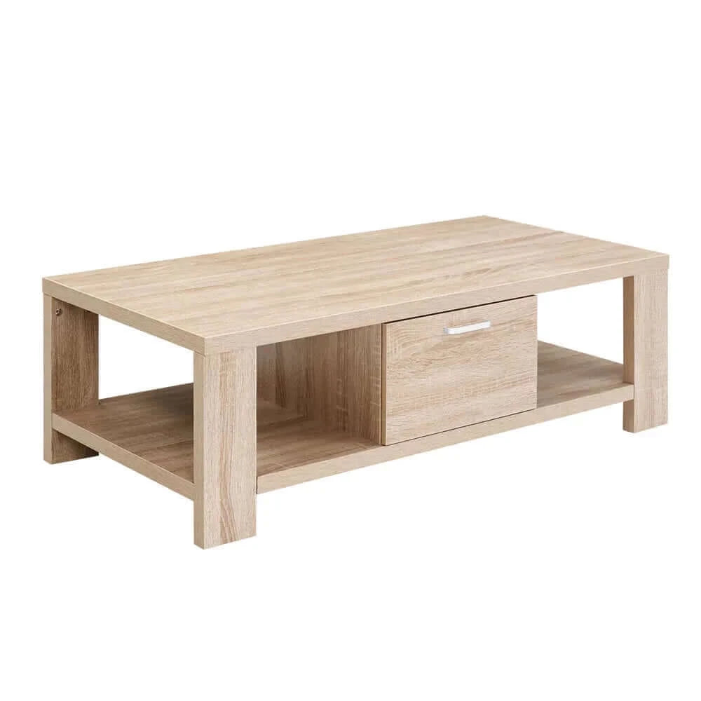 Buy Artiss Coffee Table Wooden Shelf Storage Drawer Living Furniture Thick Tabletop in Australia-Upinteriors