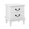 Buy artiss kubi bedside tables 2 drawers side table french nightstand storage cabinet - upinteriors-Upinteriors