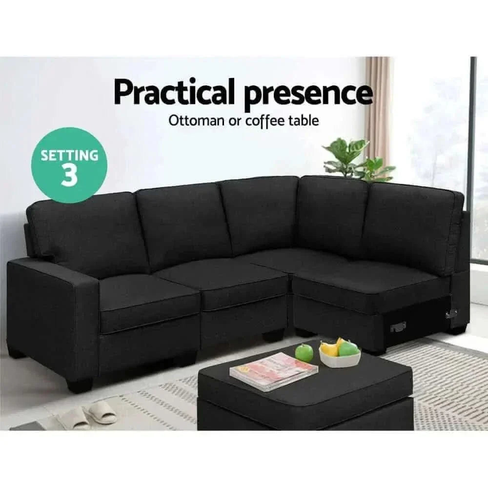 5 seater modular deals chaise