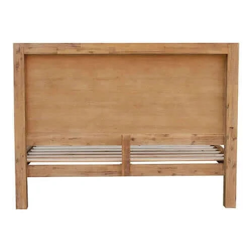 Buy bed frame king size in solid wood veneered acacia bedroom timber slat in oak - upinteriors-Upinteriors