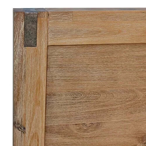 Buy bed frame queen size in solid wood veneered acacia bedroom timber slat in oak - upinteriors-Upinteriors