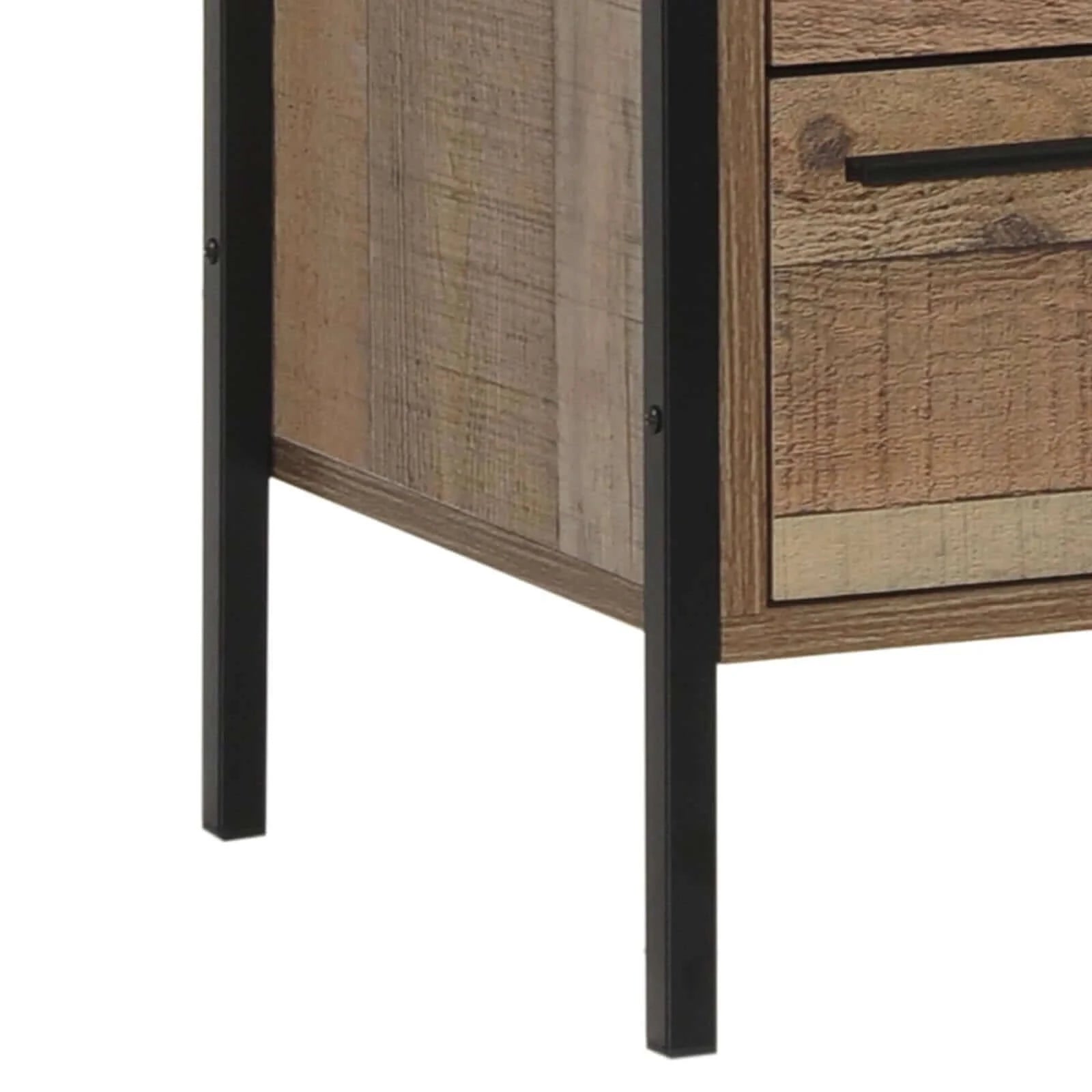Buy bedside table 2 drawers night stand particle board construction in oak colour - upinteriors-Upinteriors