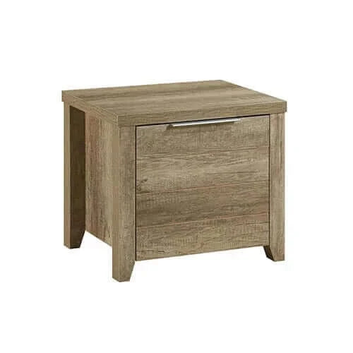 Bedside Table 2 drawers Storage Table Night Stand MDF in Oak-Upinteriors