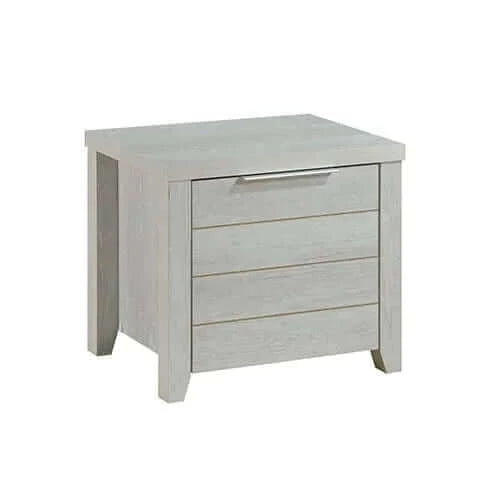 Bedside Table 2 drawers Storage Table Night Stand MDF in White Ash-Upinteriors