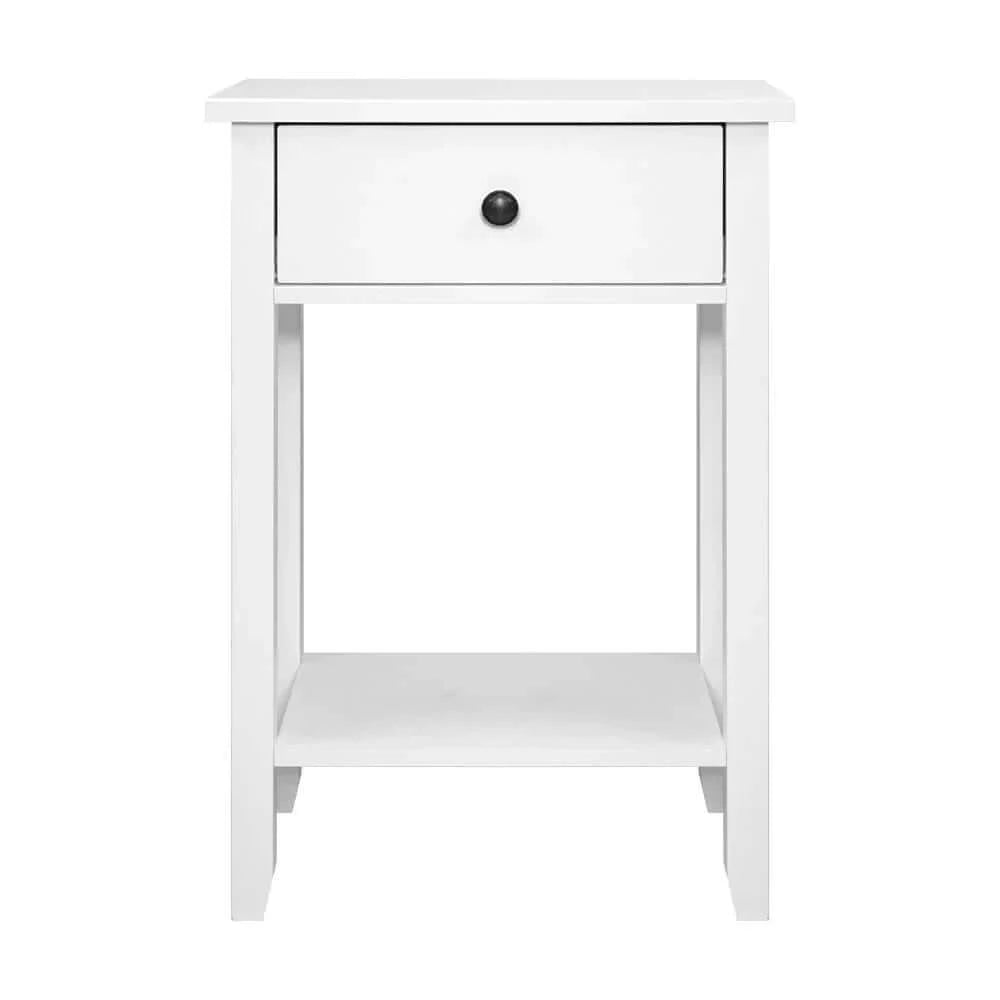 Buy bedside tables drawer side table nightstand white storage cabinet white shelf - upinteriors-Upinteriors