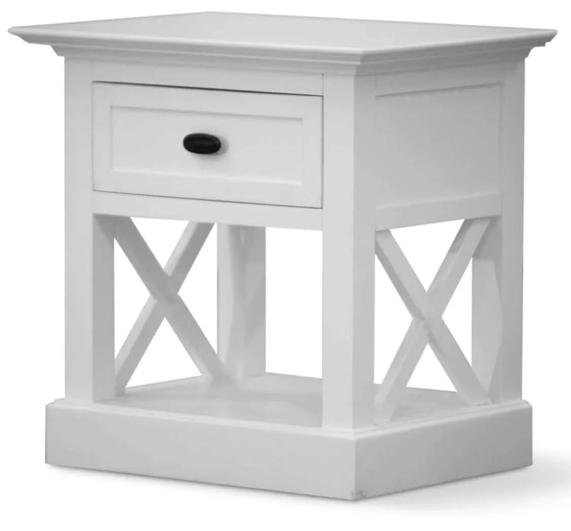 Buy beechworth bedside tables 1 drawer storage cabinet shelf side end table - grey - upinteriors-Upinteriors
