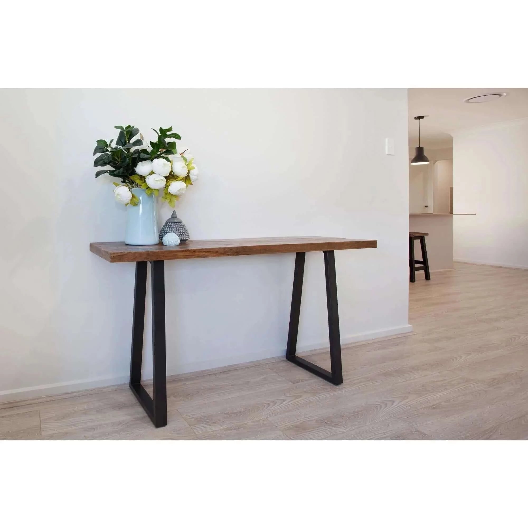 Buy begonia console table 140cm live edge solid mango wood unique furniture -natural - upinteriors-Upinteriors