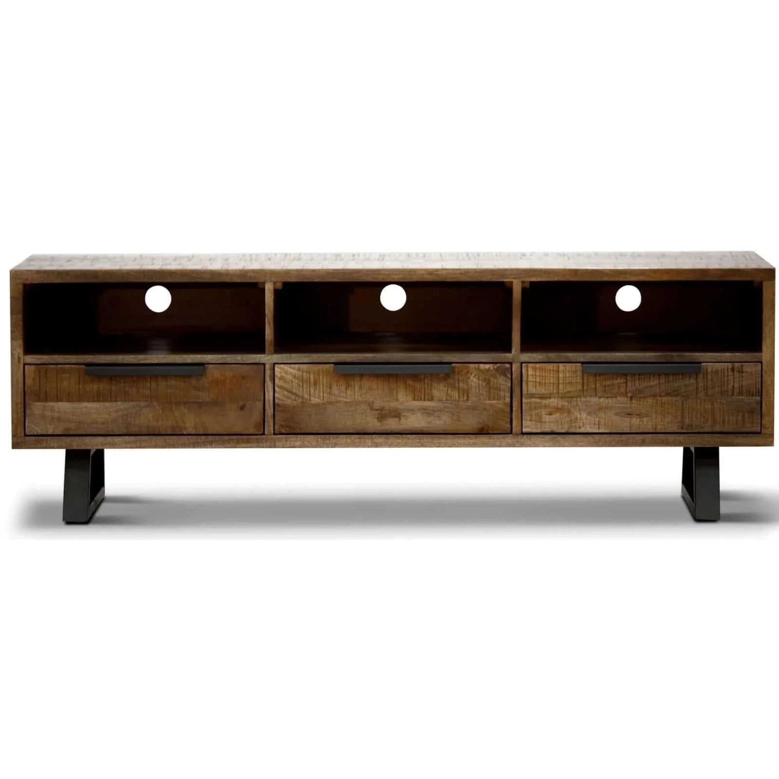 Buy Begonia ETU Entertainment TV Unit 150cm 3 Drawer Mango Wood Unique Furniture -Upinteriors