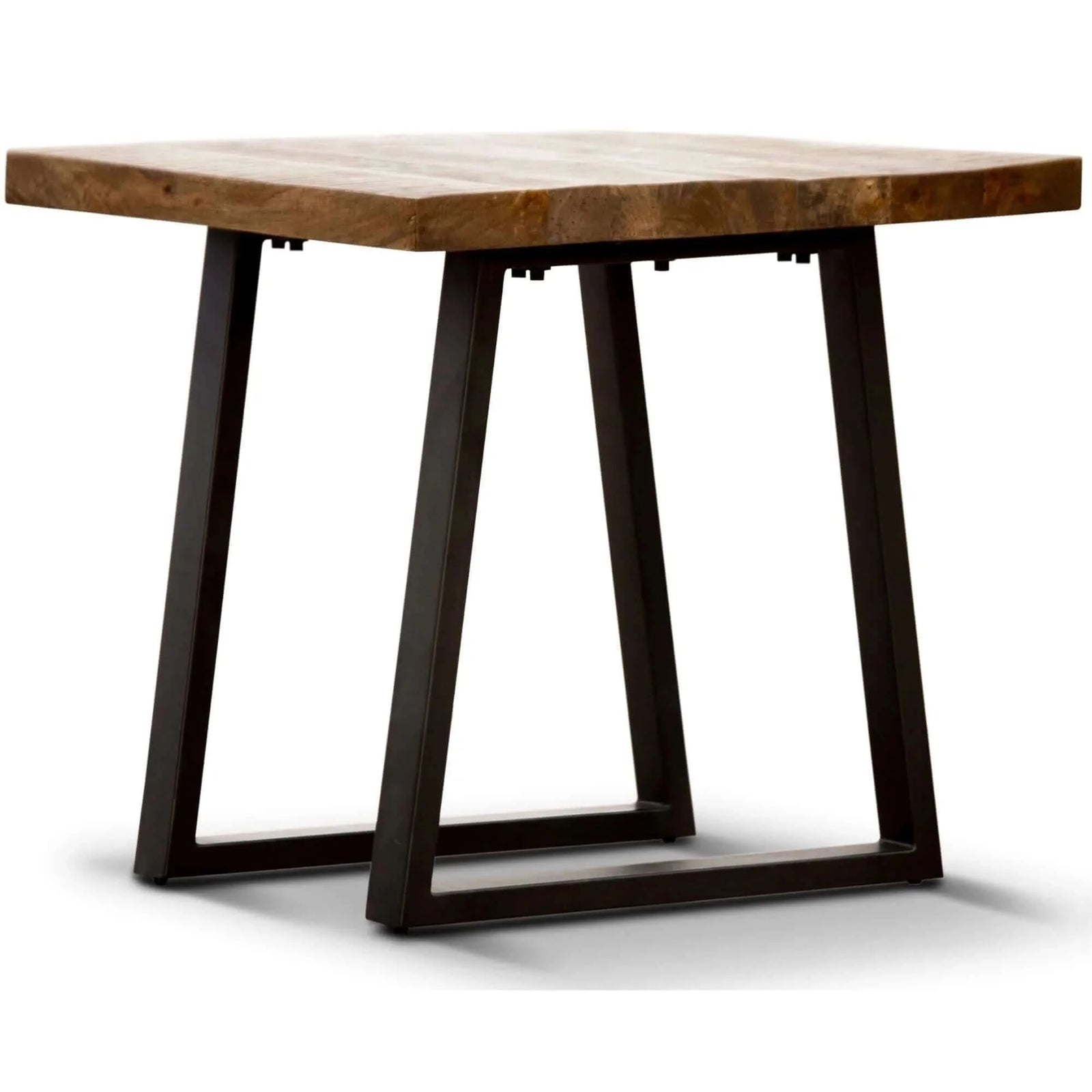 Buy begonia side sofa end table 60cm live edge mango wood unique furniture - natural - upinteriors-Upinteriors