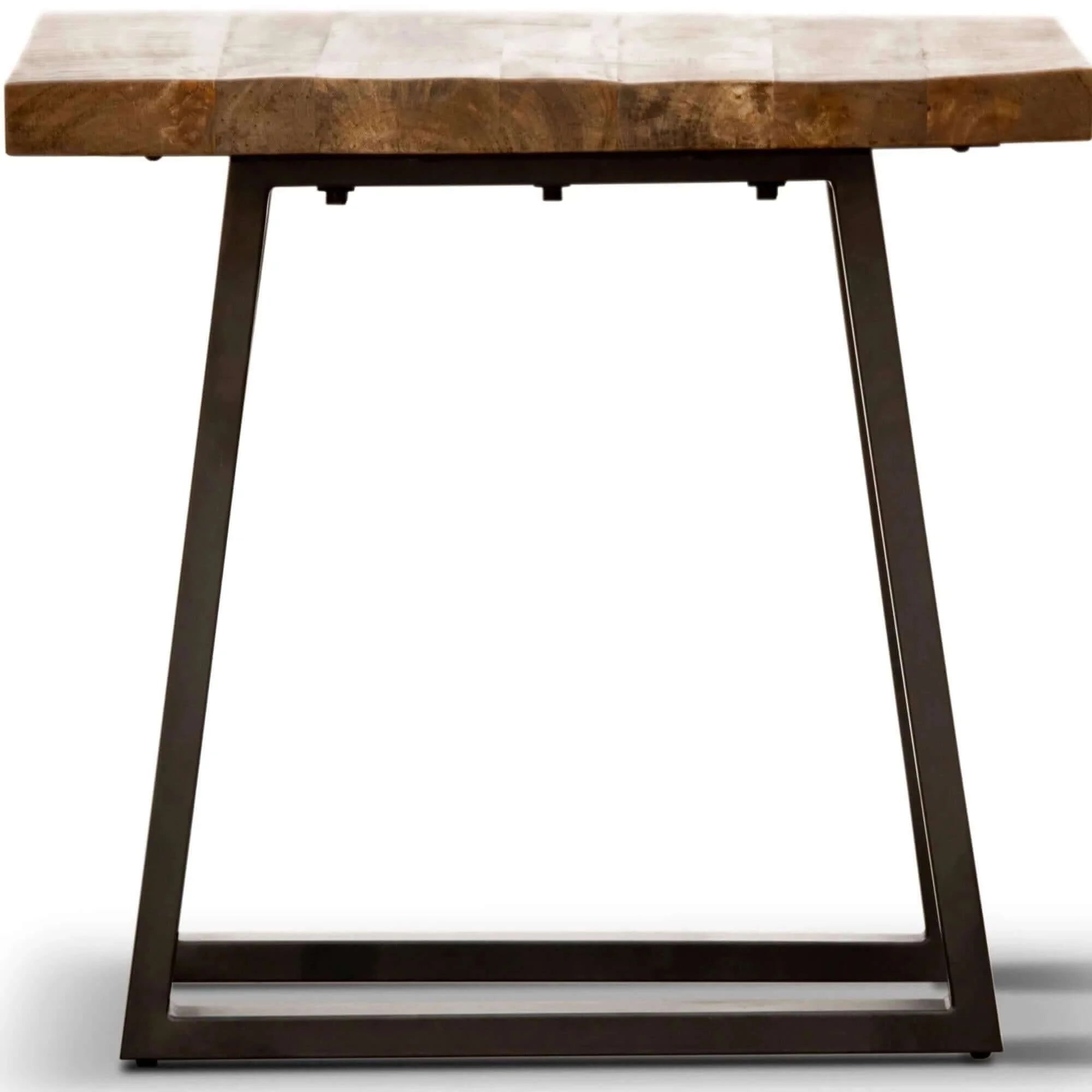 Buy begonia side sofa end table 60cm live edge mango wood unique furniture - natural - upinteriors-Upinteriors