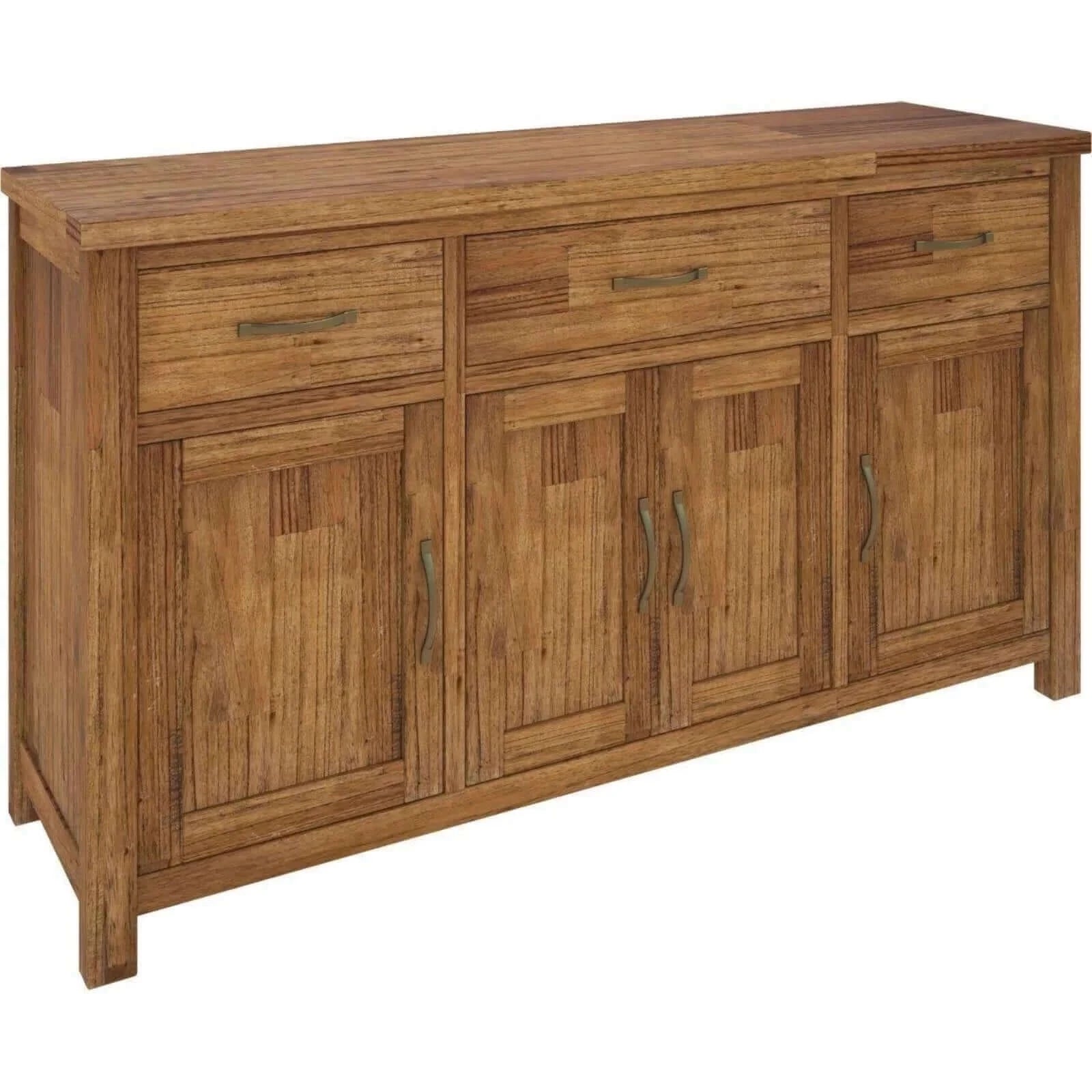 Buy birdsville buffet table 161cm 4 door 3 drawer solid mt ash timber wood - brown - upinteriors-Upinteriors
