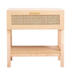 Buy casa decor santiago rattan bedside table drawers table nightstand cabinet oak - upinteriors-Upinteriors
