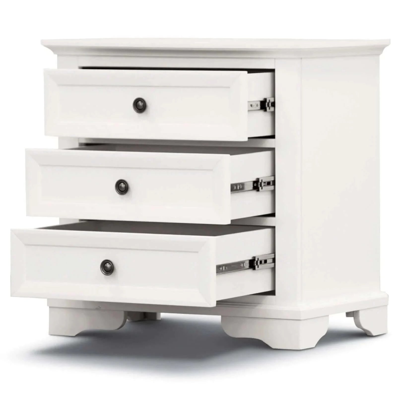 Buy celosia 4pc bedside dresser mirror bedroom chest of drawers set cabinet - white - upinteriors-Upinteriors