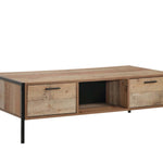 Coffee Table 2 Drawers Particle Board Storage in Oak Colour-Upinteriors