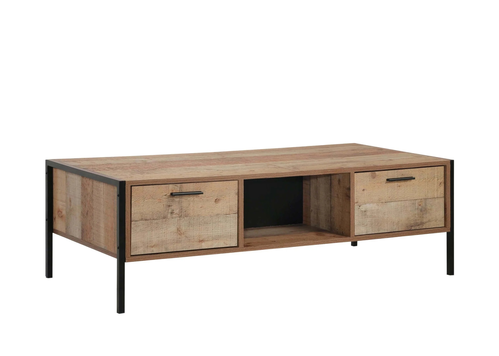 Buy Coffee Table 2 Drawers Particle Board Storage in Oak – Upinteriors-Upinteriors