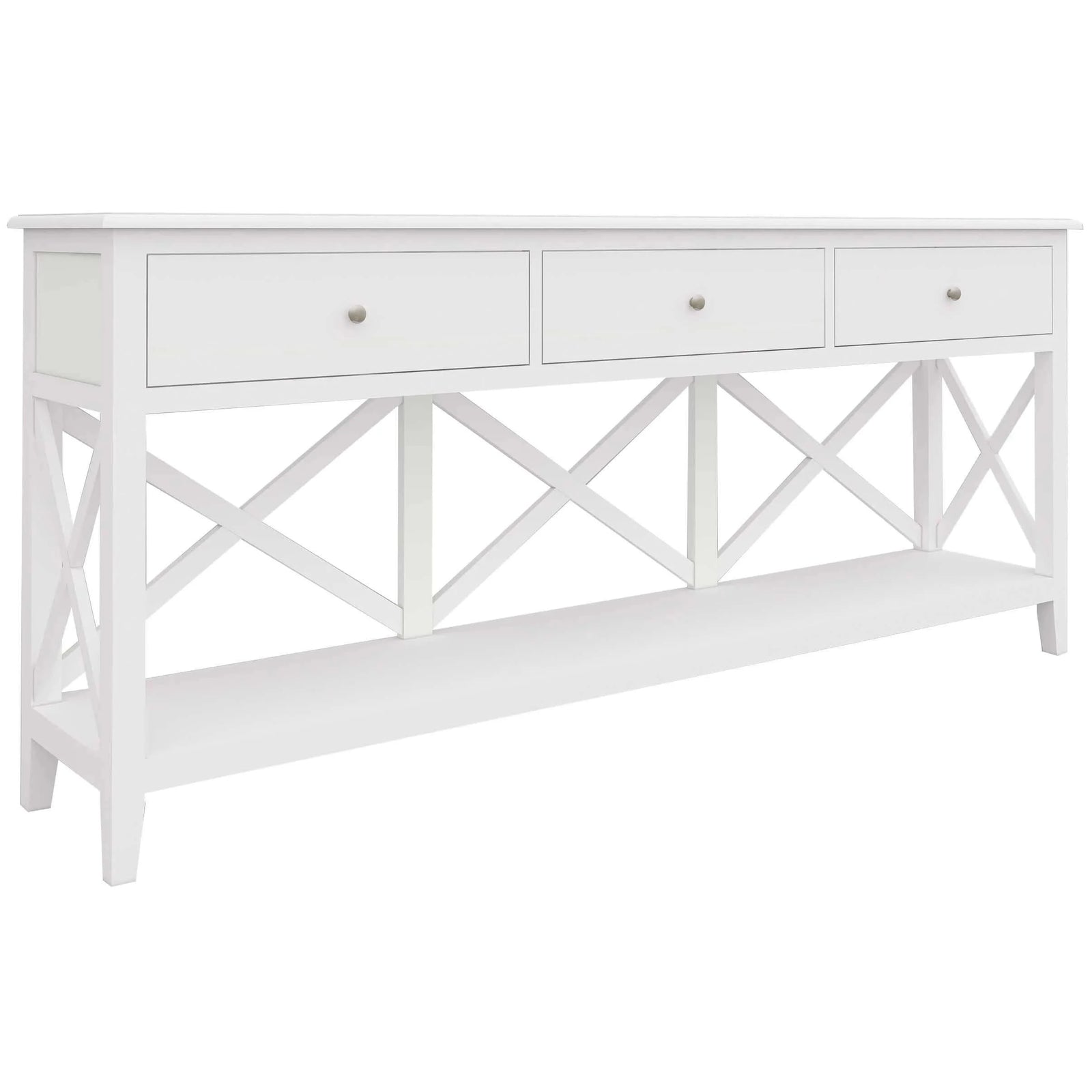 Buy daisy console hallway entry table 176cm solid acacia timber wood hampton - white - upinteriors-Upinteriors