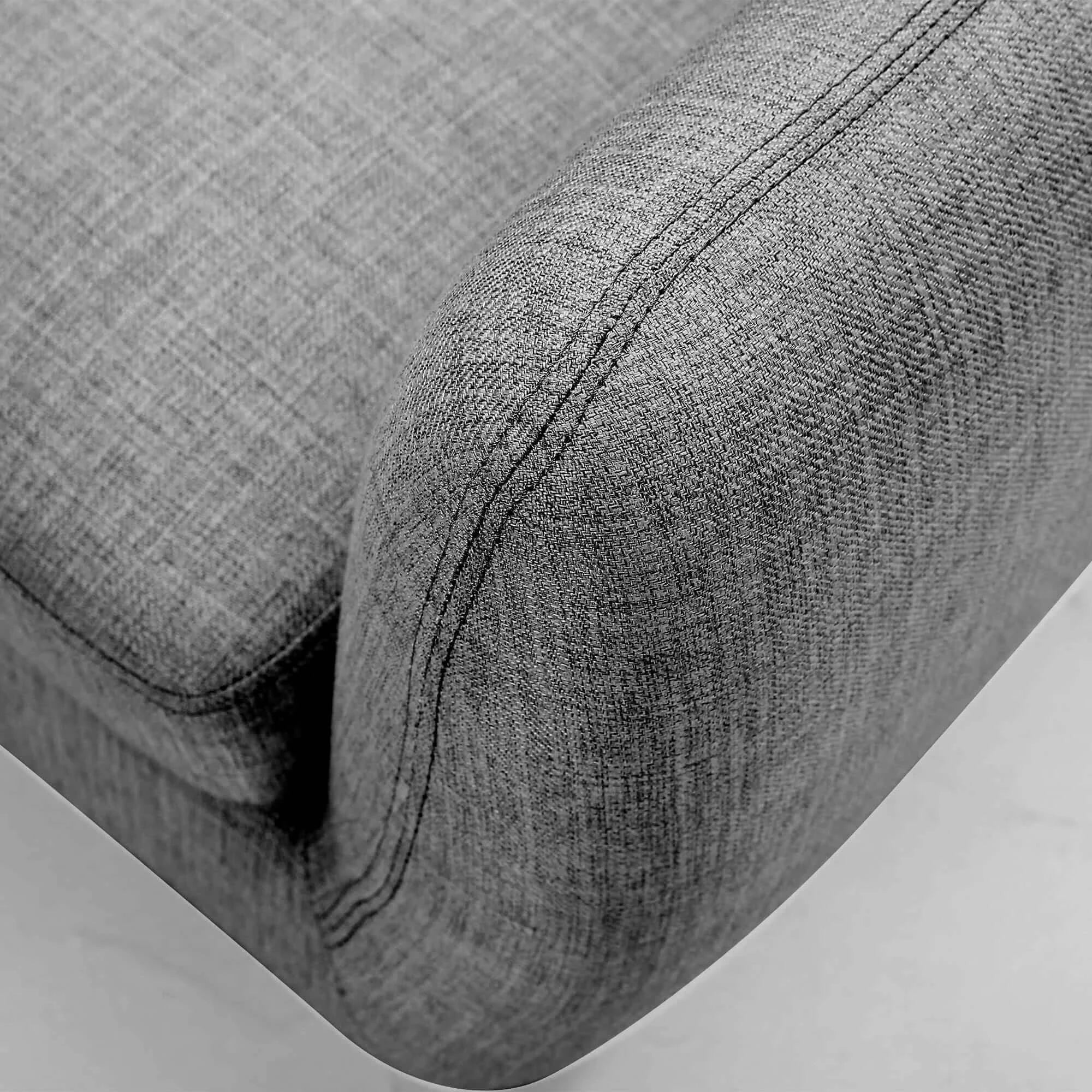Dane 3-Seater Sofa – Mid Grey | Scandinavian Elegance-Upinteriors