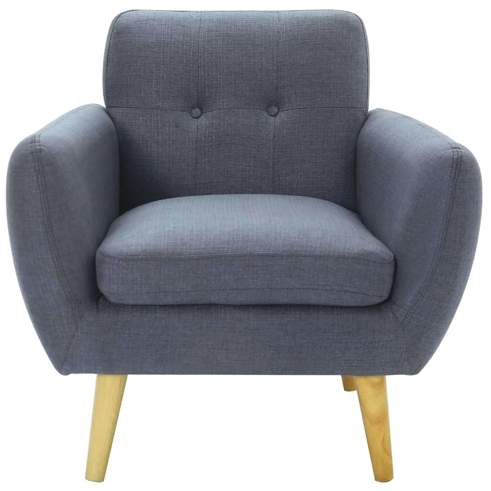 Buy Dane Single Seater Fabric Upholstered Sofa - Dark Grey in Australia -Upinteriors