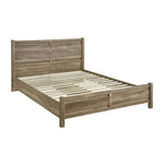 Buy double size bed frame natural wood like mdf in oak colour - upinteriors-Upinteriors