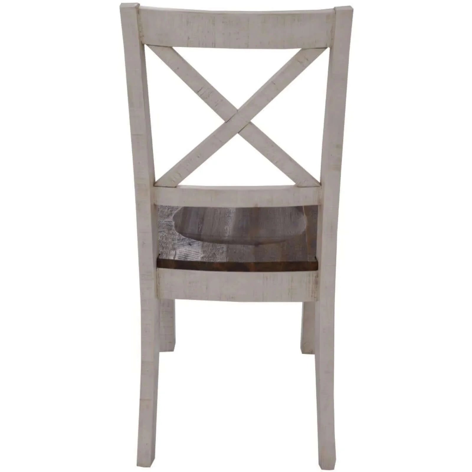 Buy erica x-back dining chair set of 2 solid acacia timber wood hampton brown white - upinteriors-Upinteriors