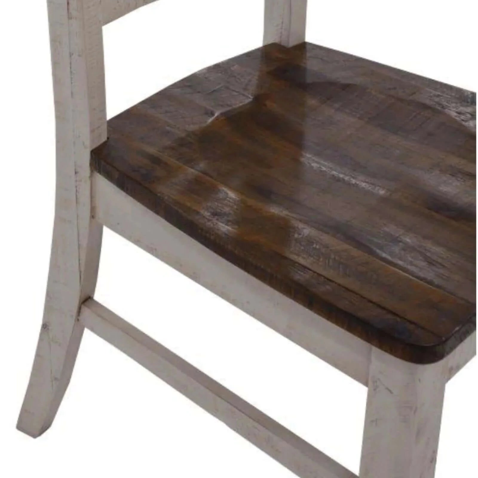Buy erica x-back dining chair set of 4 solid acacia timber wood hampton brown white - upinteriors-Upinteriors